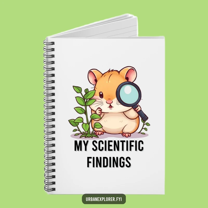 Funny Hamster Magnifying Glass Notebook: Curious Weed Examiner's Log