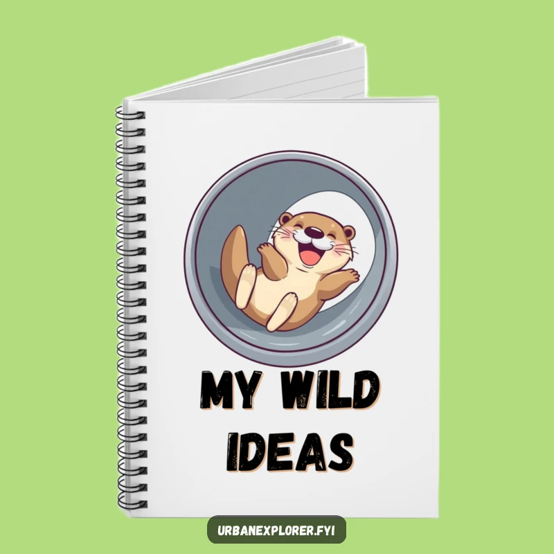 Funny Otter Drainage Pipe Notebook: Joyful Sliding Journal Gift!