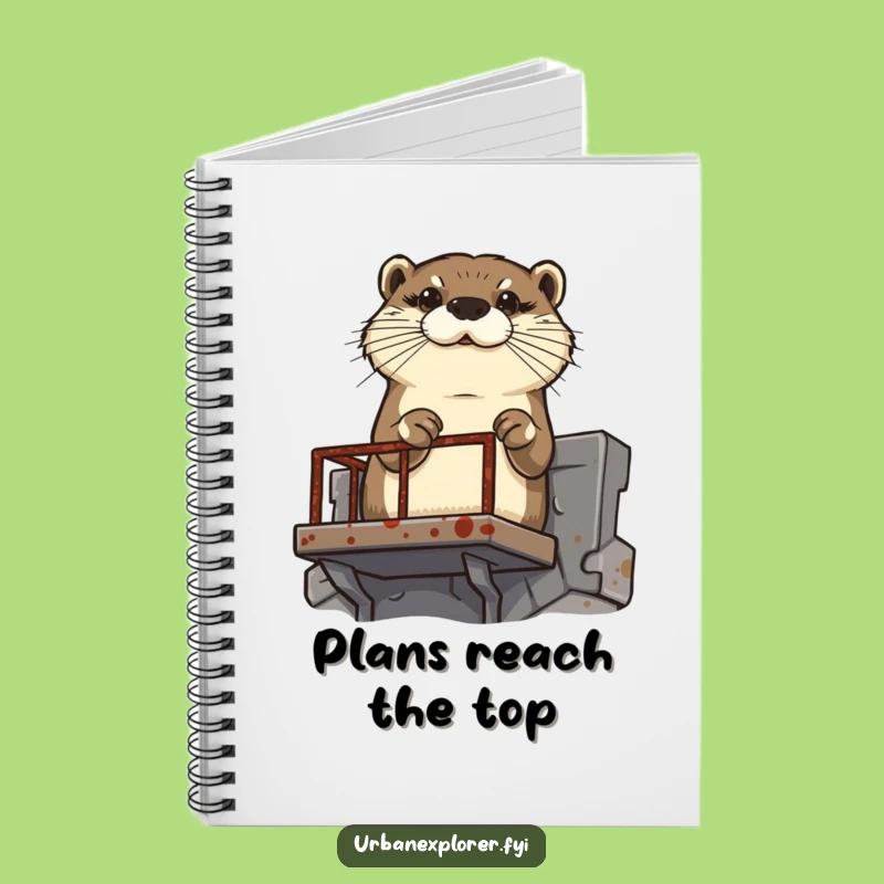 Funny Otter Fire Escape Notebook - Journal Your Goals Hilariously