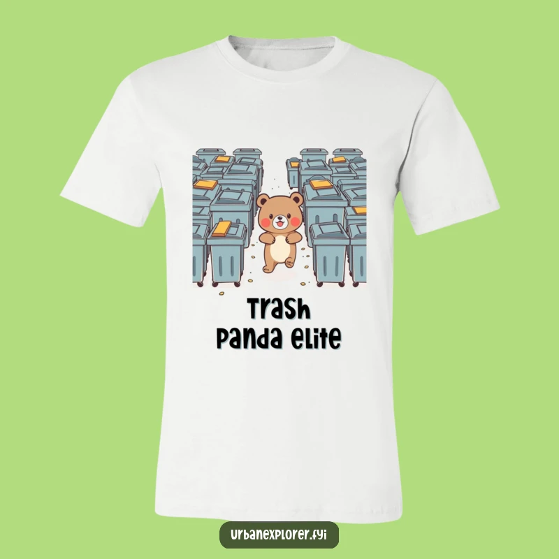 Funny Bear Dumpster T-Shirt: Brave Maze Navigator, Hilarious Tee
