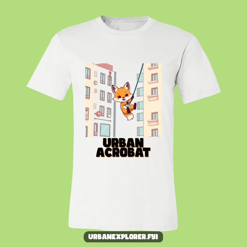 Funny Fox Urban Rappel T-Shirt - Hilarious Gift for City Explorers