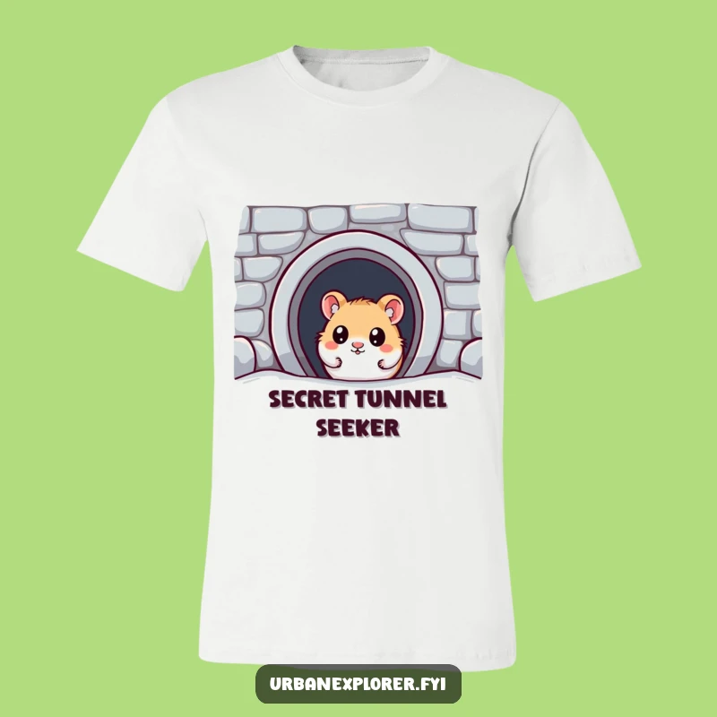 Funny Kawaii Hamster T-Shirt - Hilarious Subway Entrance Discovery Tee