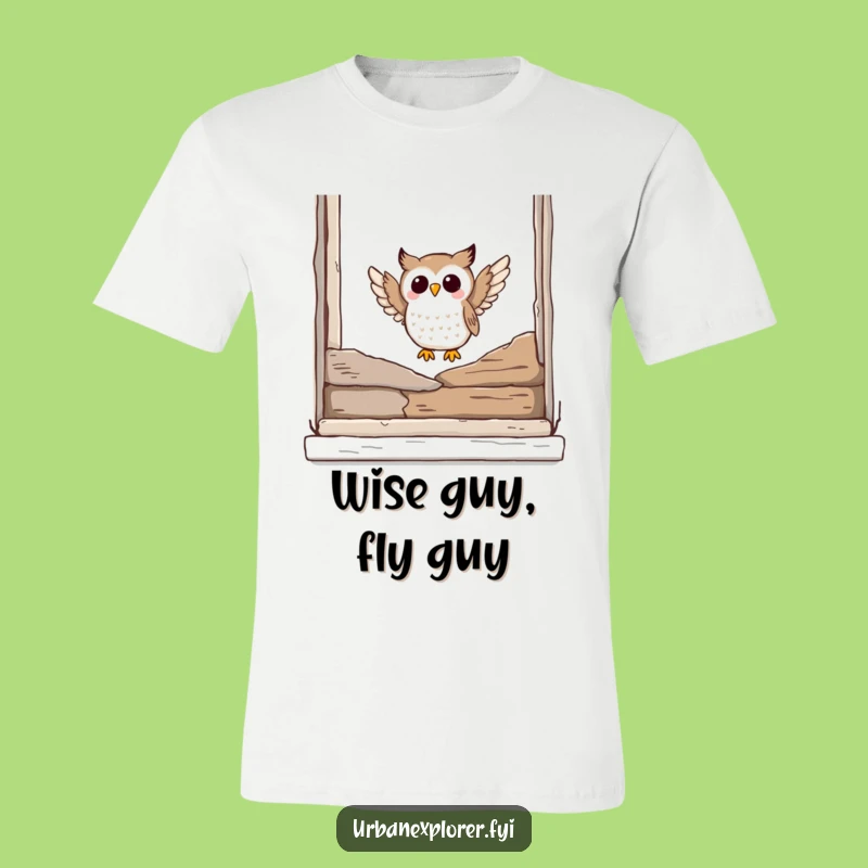 Funny Owl T-Shirt: Graceful Landing Humor for Bird Enthusiasts