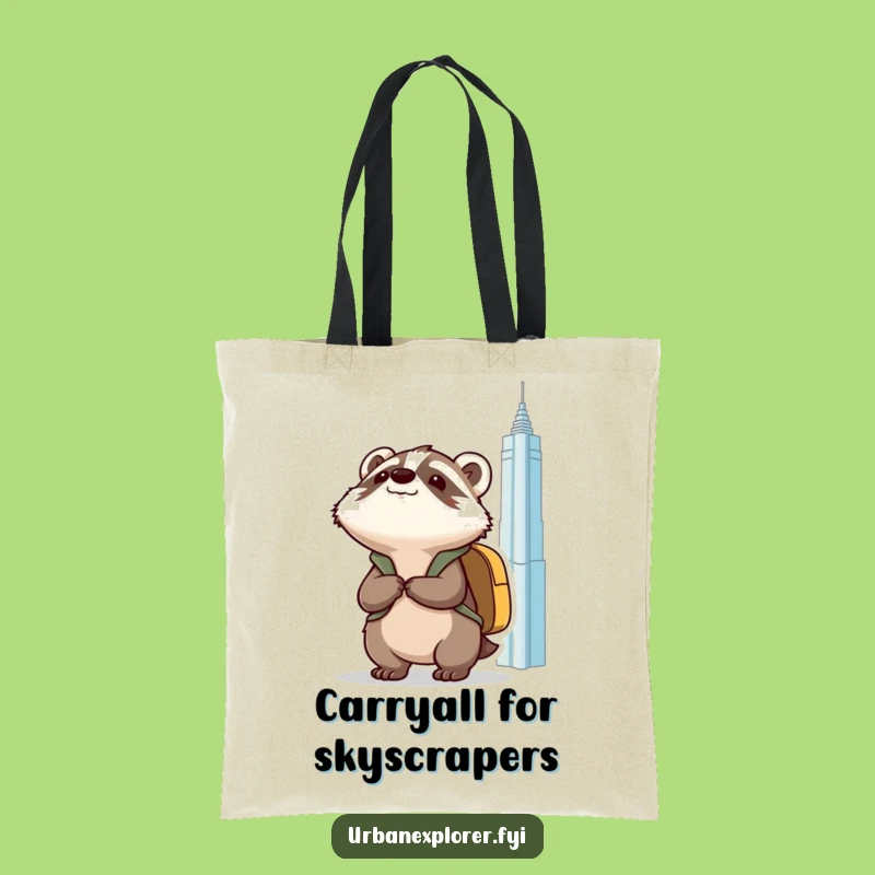 Funny Kawaii Badger Tote Bag: Carry Your Dreams in Style