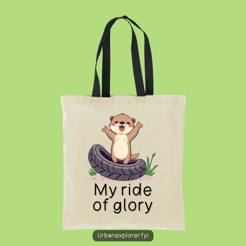 Funny Otter Success Tote Bag: Carry Your Wins Stylishly with This Hilarious Gift!