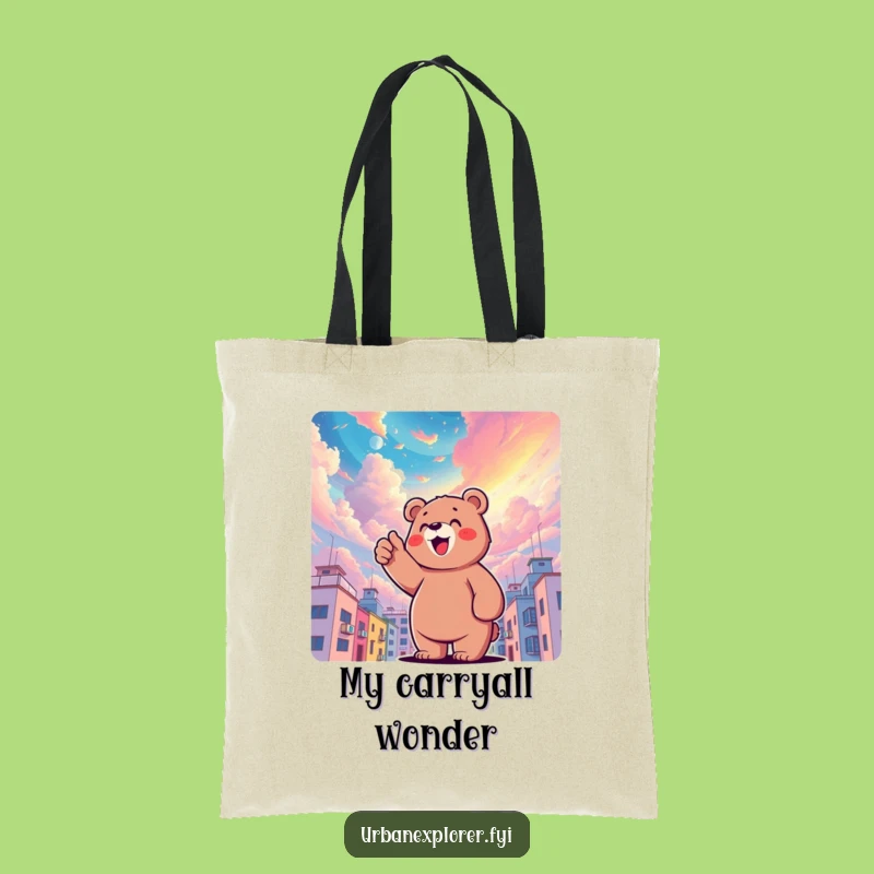 Funny Bear Sky Tote Bag: Chic Carry-All for Dreamers